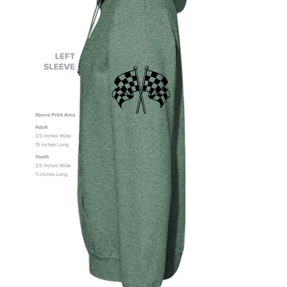 Heather Sport Dark Green - SLEEVE_LEFT