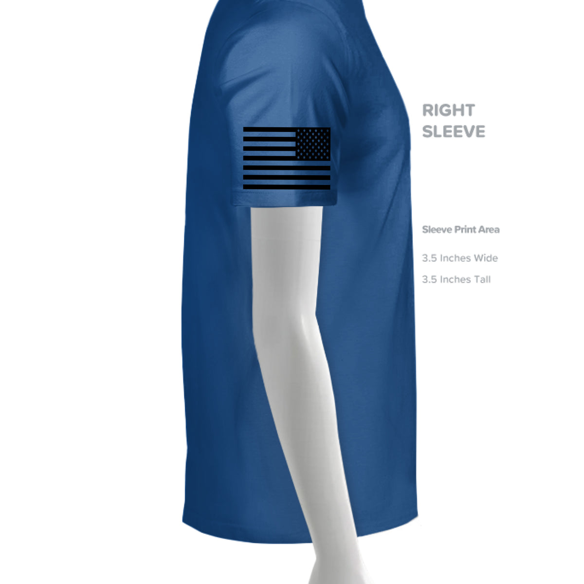 Solid True Royal Triblend - SLEEVE_RIGHT